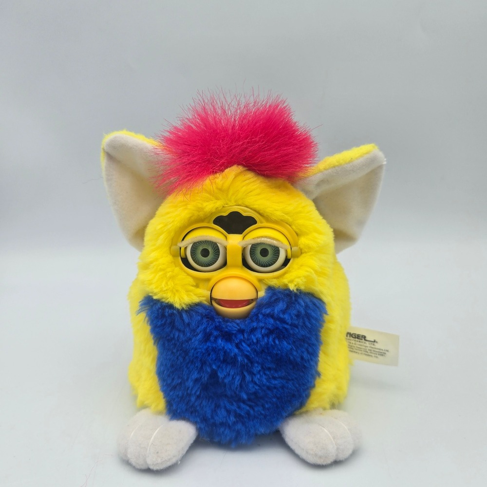 Vintage 1999 Furby Tiger Electronics Original Yellow Blue Working See Video